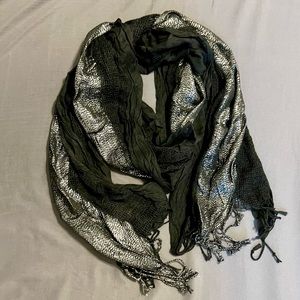 Black and Silver/Metallic Scarf
